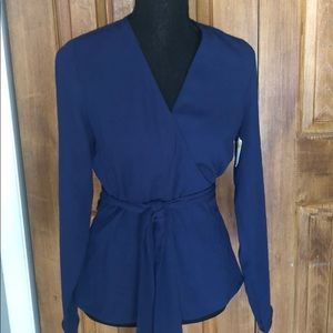 Halogen Wrap Waist Blouse